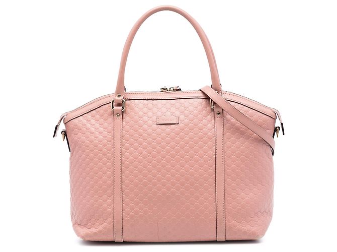 Bolsa Satchel Gucci Pink Large Microguccissima Rosa