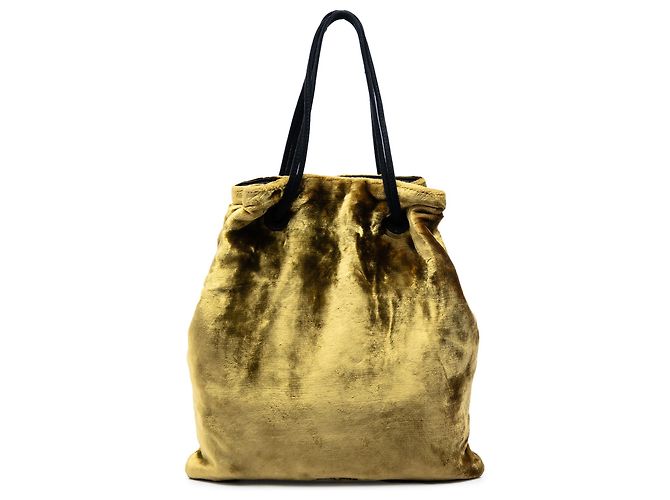 Miu Miu Tote aus goldenem Samt