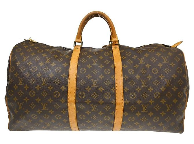 Borsa Keepall Louis Vuitton Monogram Canvas 60 Marrone