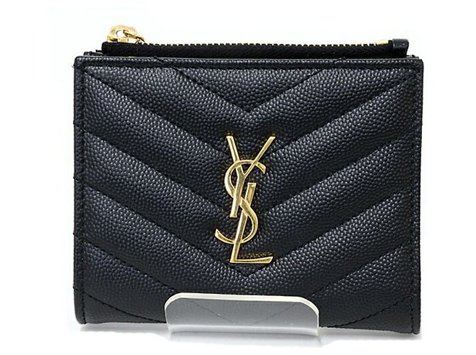 Saint Laurent Monogram Bifold Wallet Cassandra Black