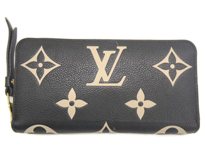 Portafoglio Zippy in Monogram Empreinte Louis Vuitton Nero Beige