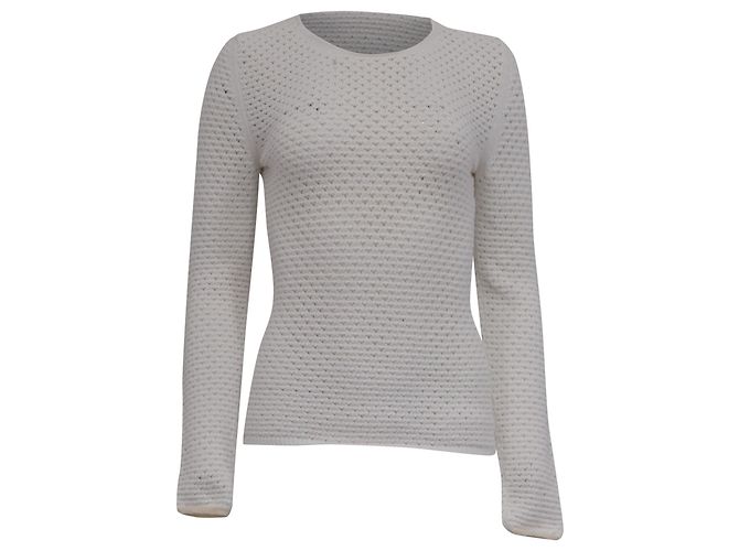 Chloé Häkelstrickpullover aus weißer Baumwolle Roh 