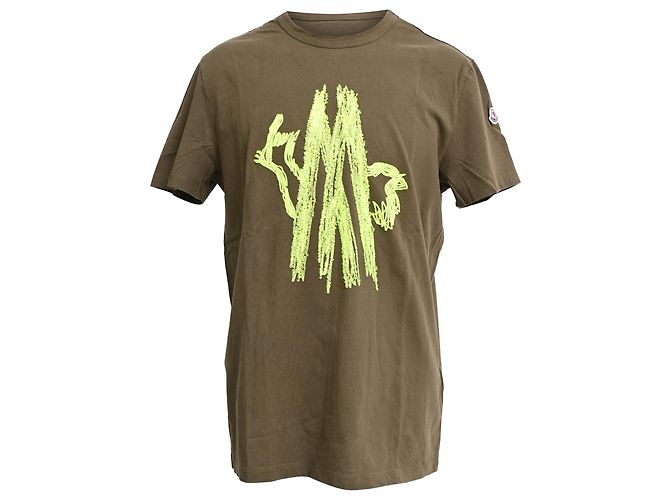Camiseta Moncler con logo en algodón verde