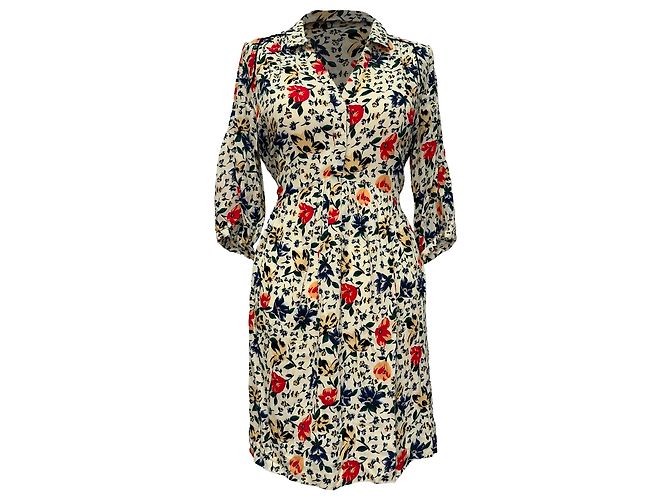 Abito midi con stampa floreale Ba&Sh in viscosa multicolore