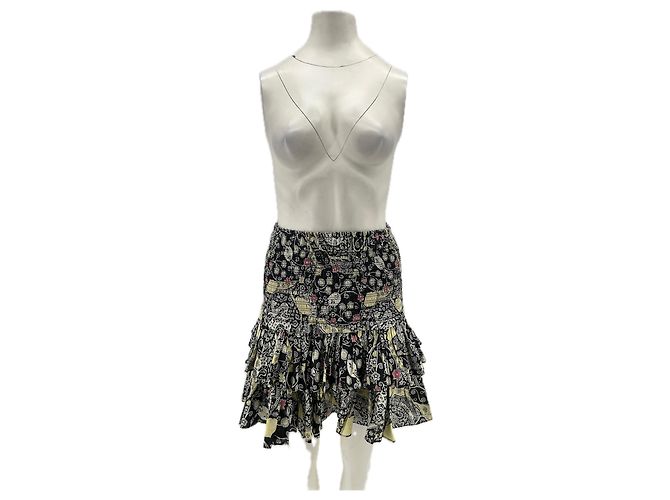 Falda estampada Isabel Marant Etoile de algodón marrón Castaño