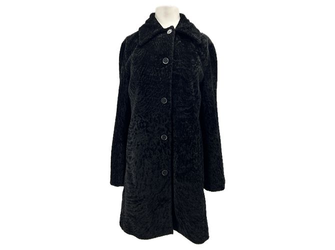 Autre Marque Cappotto nero in cotone BEATRIS LOULOU STUDIO