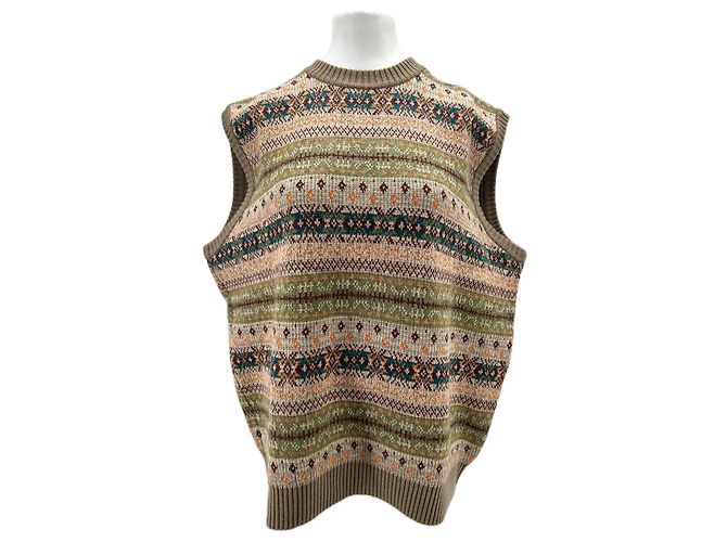 Autre Marque KAPITAL Ärmelloser Wollpullover Beige