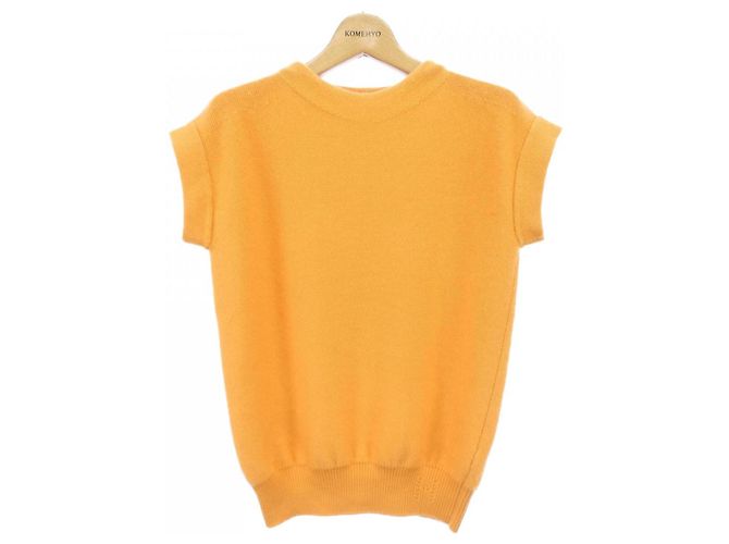 Hermès Top de malha de cashmere Hermes Laranja