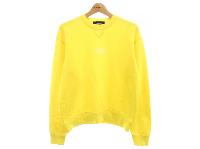 DSQUARED2 Sweatshirt aus Baumwolle Gelb 