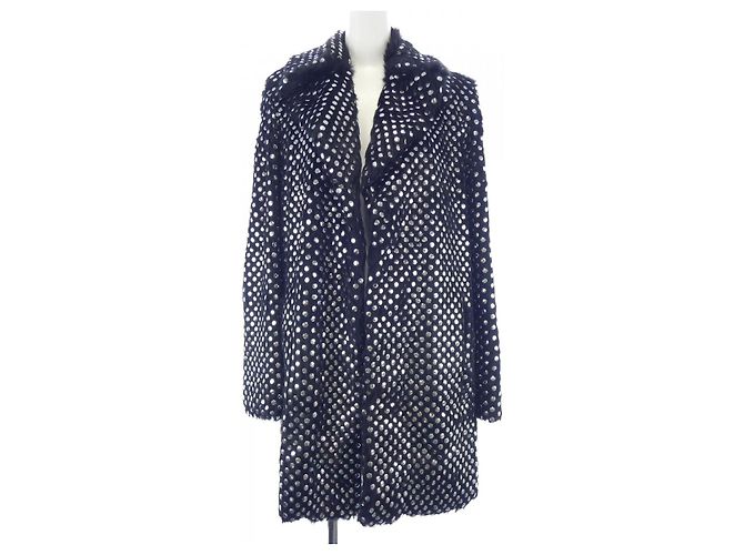 Céline CELINE Rabbit Coat Black