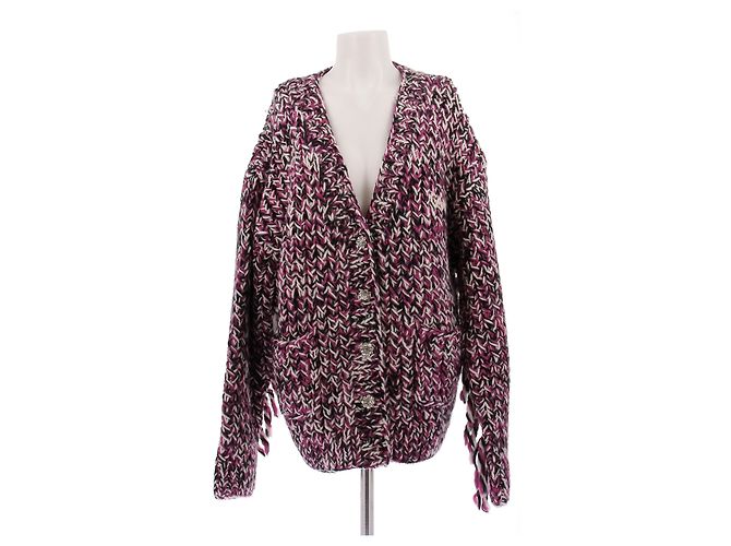 Ganni Gestrickter Wollcardigan Pink