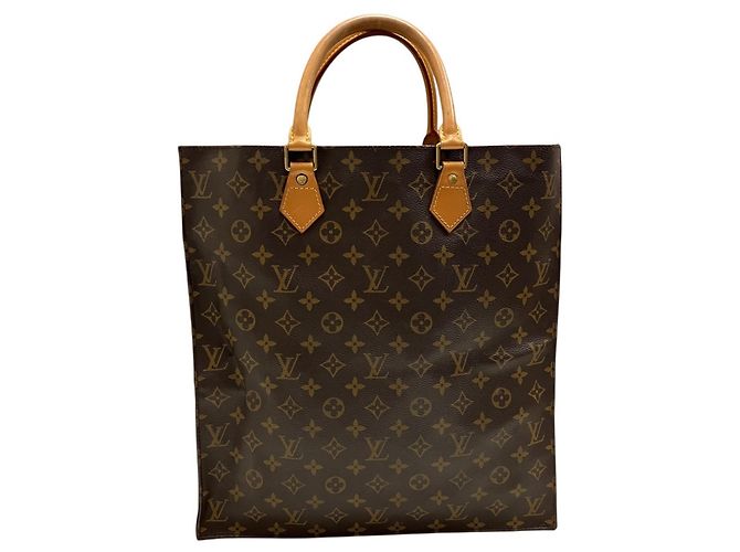 Louis Vuitton Sac Plat Tote Bag Marrom
