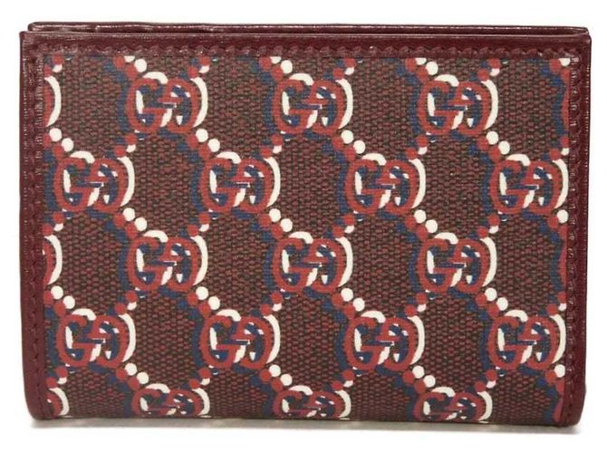 Cartera Bi-fold Gucci Bordeaux Roja Burdeos