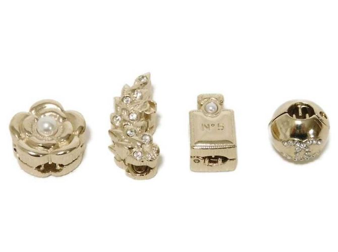 Set di mollette a fiore Camellia Chanel Bianco D'oro