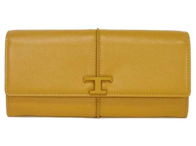Tod's T Timeless Long Flap Bi-fold Wallet