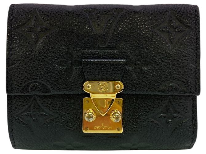 Louis Vuitton Monogram Empreinte Tri-fold Wallet Black