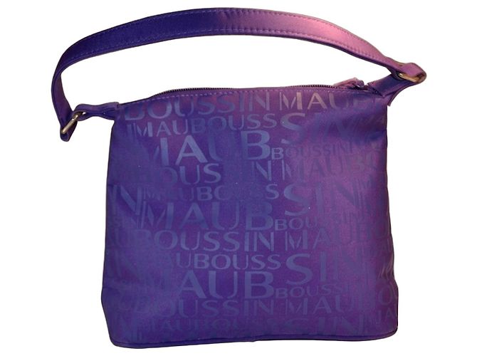 Bolsa de ombro em lona logo Mauboussin