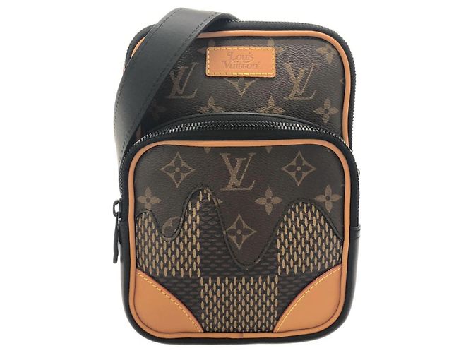 Bolsa de ombro slingback Louis Vuitton Damier Giant Amazon Damier ebene