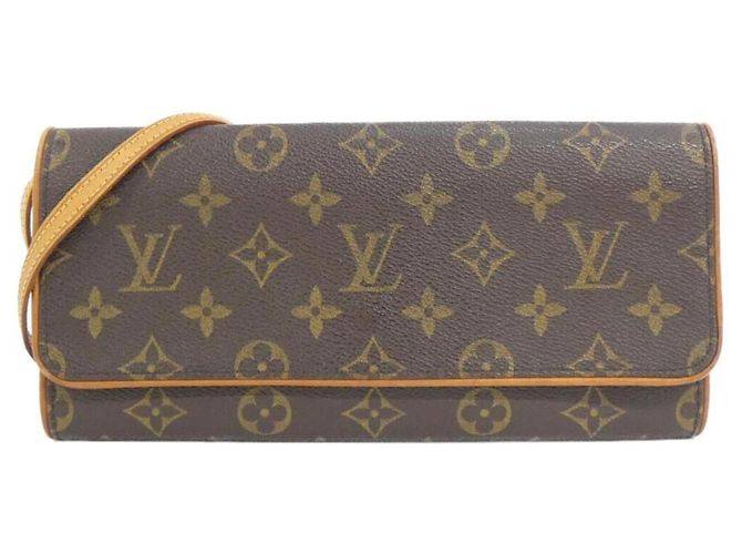 Louis Vuitton Monogram Pochette Twin GM Marrone