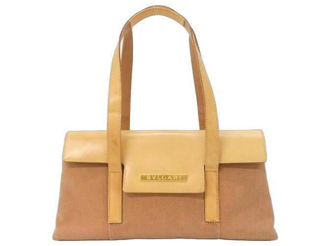 Bulgari Bolsa de Ombro Bvlgari Bege e Laranja