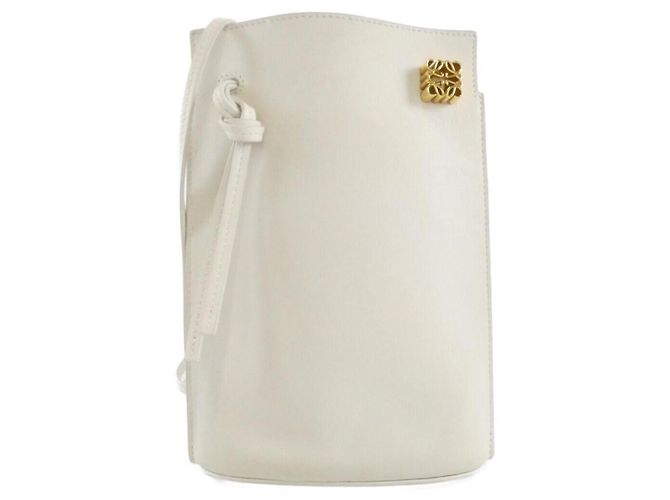 Bolsa de Ombro Loewe Dice Pocket Branco