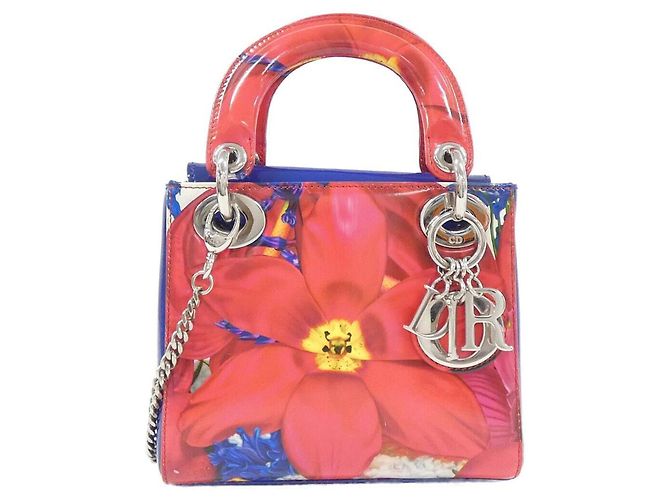 Christian Dior Lady Mini Handtasche Rot Blau