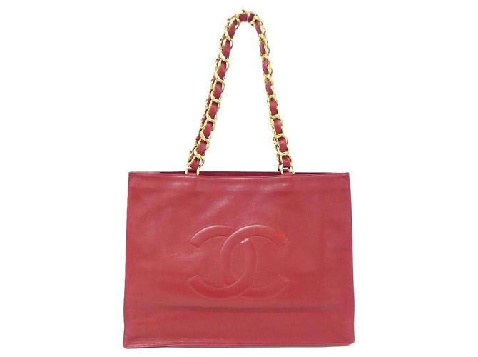 Chanel Handtasche aus rotem Lammleder