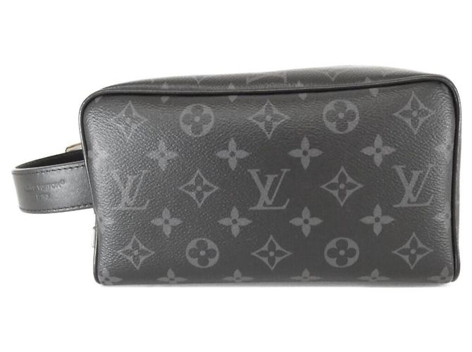 Necessaire Louis Vuitton Monogram Eclipse Locker Dopp Kit Nero