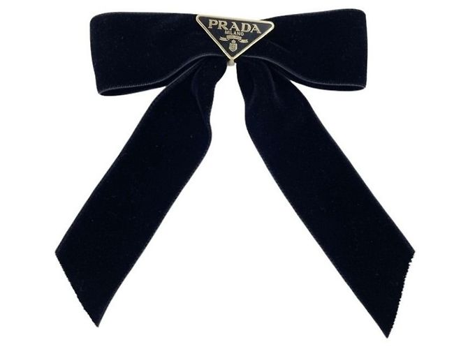 Barrette Triangle Prada 1IF154 in velluto nero