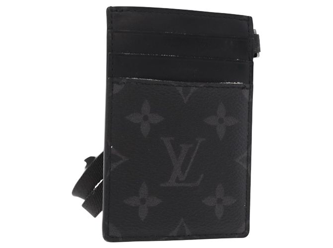 LOUIS VUITTON Monogram Eclipse Card Case M61690 LV Auth 184880A