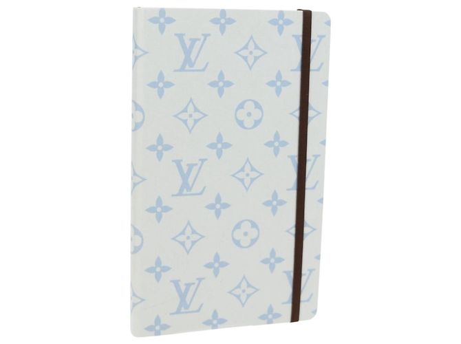 LOUIS VUITTON Monogram Notebook MM Jane Note Light Blue GI1119 Auth 184277M