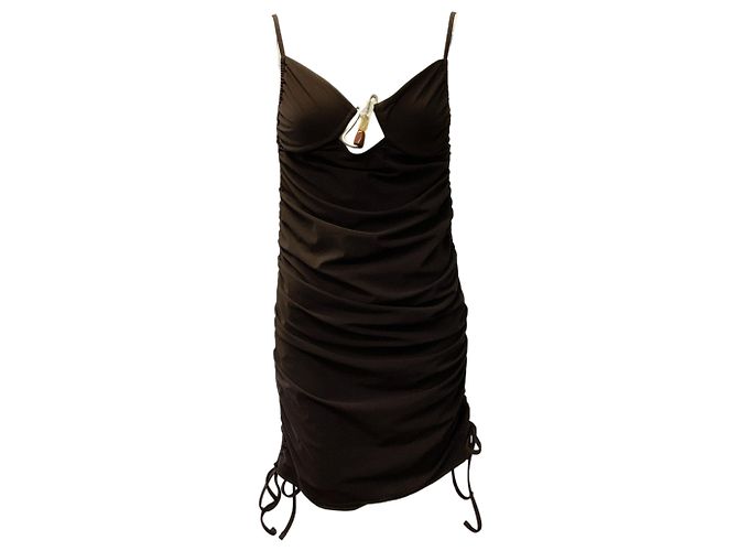 Autre Marque Christopher Esber Mini-Ruchkleid in Braun