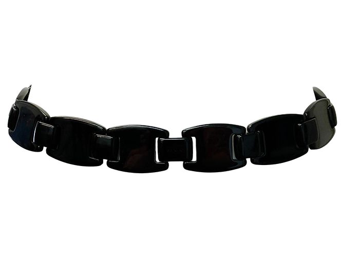 Prada Black Acrylic Link Belt