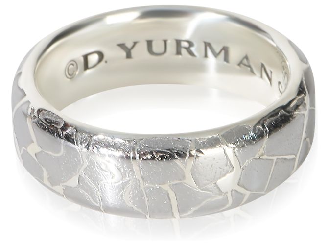 Anel David Yurman Streamline em Prata de Lei e Meteorito