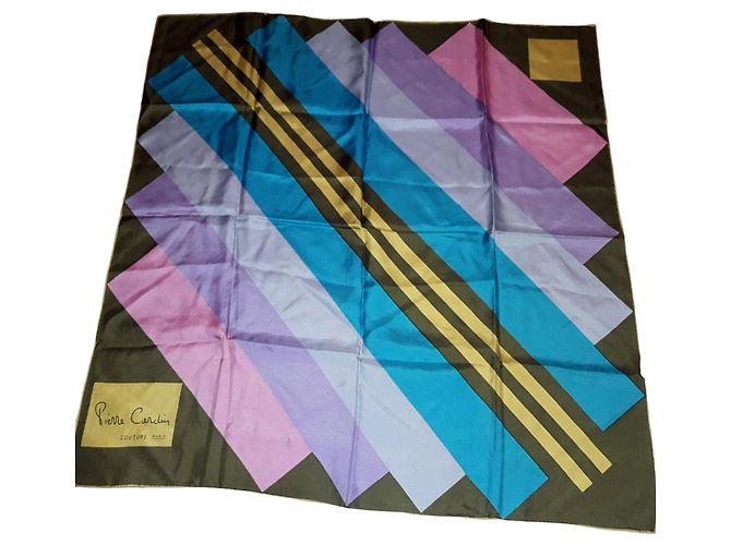 Pañuelo de seda Pierre Cardin estampado geométrico Multicolor