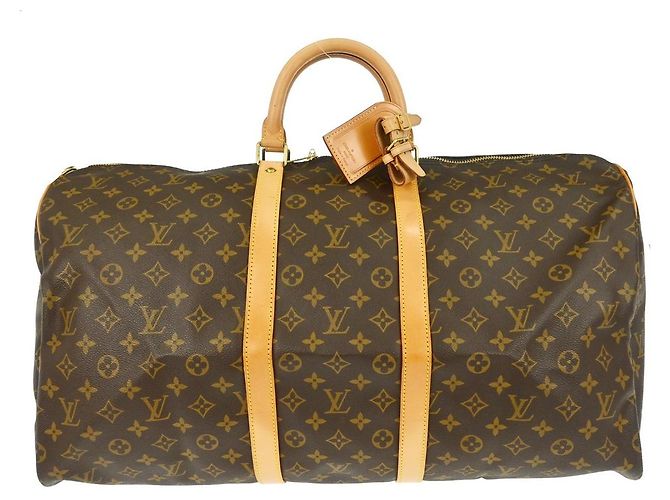 Louis Vuitton Keepall Bandouliere Monogram Canvas 55 Marron
