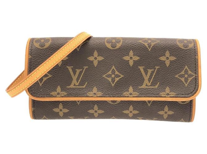 Louis Vuitton Monogram Pochette Twin PM M51854 Borsa a Spalla Marrone