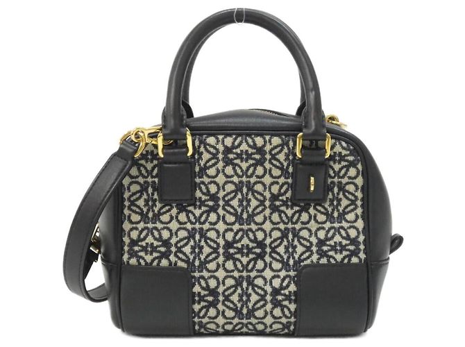 Sac à main Loewe Amazona Square Noir Bleu Marine