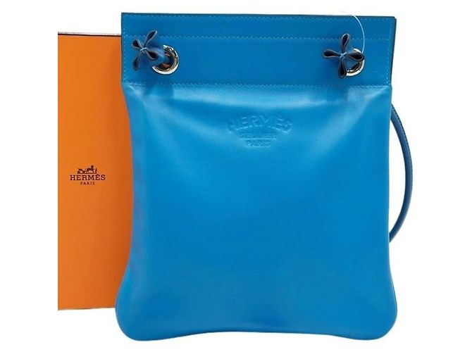 Bolsa Aline Mini em couro Swift azul da Hermès
