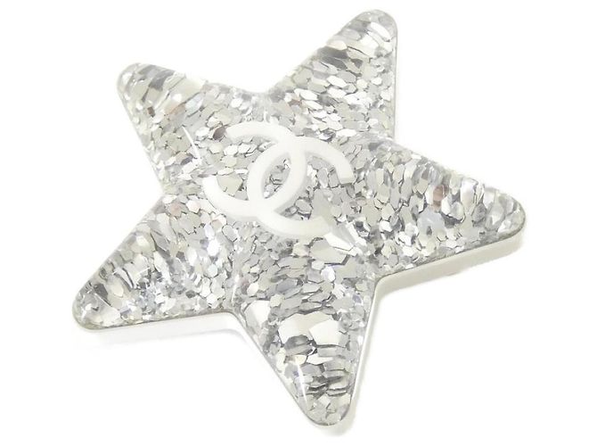 Spilla Chanel ABF137 Argento e Bianco