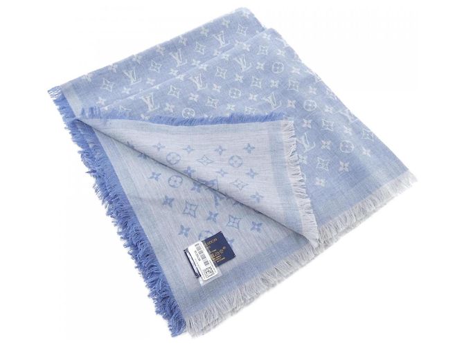 Stola Louis Vuitton Monogram Essential Blu