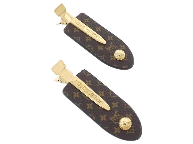 Set di mollettoni per capelli Monogram Louis Vuitton Marrone D'oro