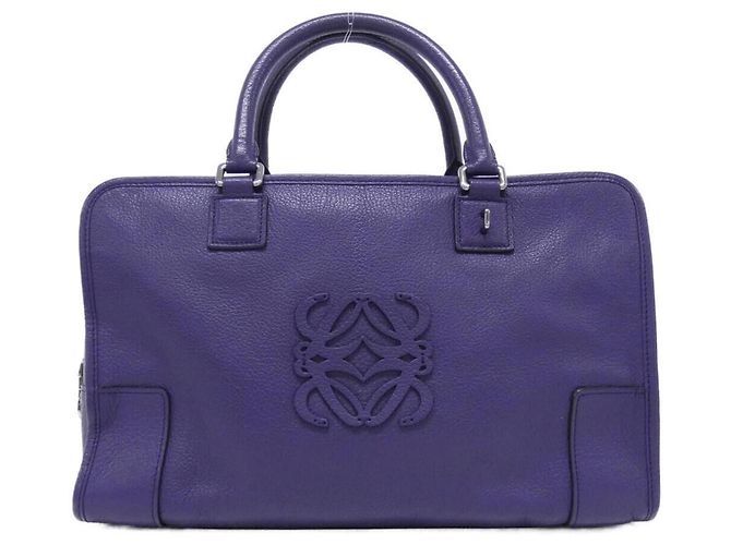 Sac à main Amazona de Loewe en cuir violet