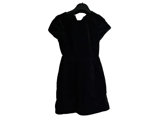 Tara Jarmon Samtkleid Schwarz
