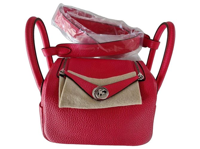 Bolsa Hermès Lindy Mini Rose Extrême Rosa