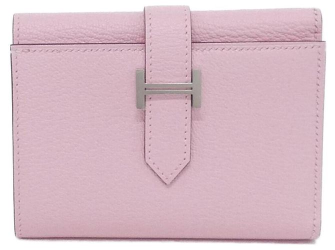 Cartera Combinada Hermès Bearn Rosa