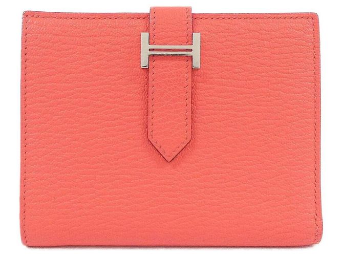 Hermès Hermes Bearn Compact Wallet Pink
