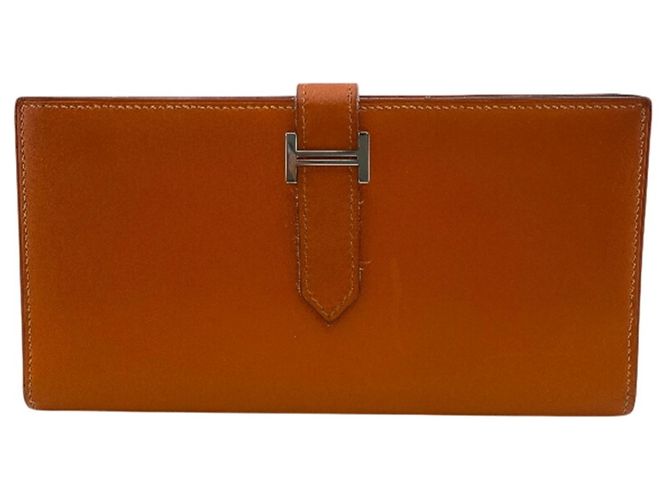 Hermès Hermes Long Bi-Fold Wallet in Orange