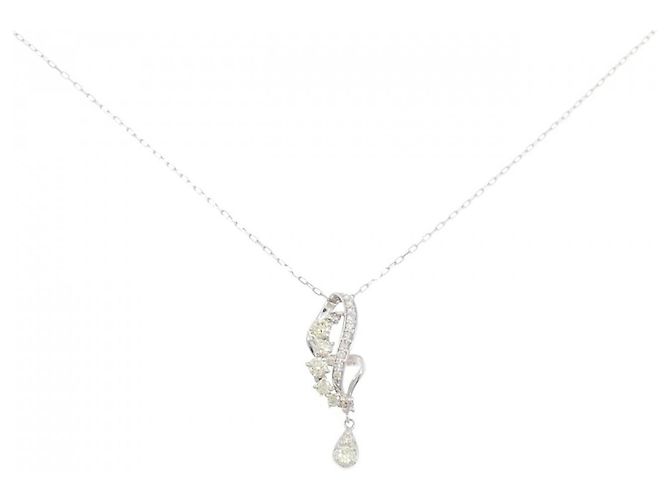 Autre Marque Collar de diamante Au750 Plata