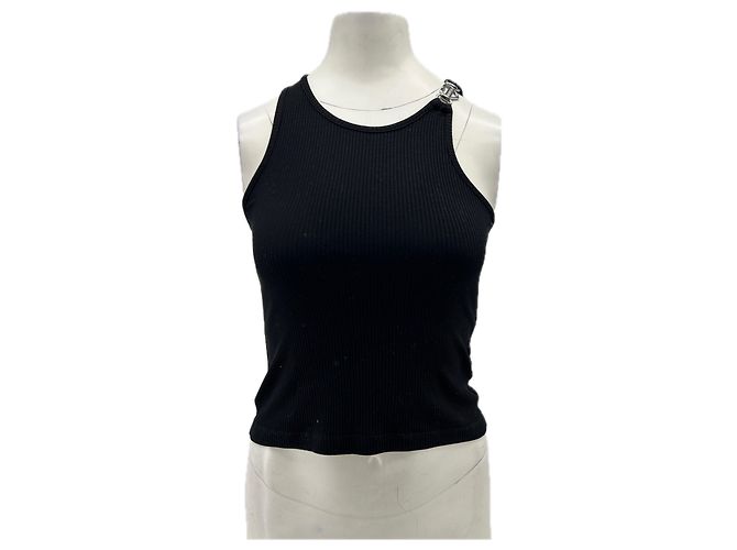 Top de algodón negro Marciano Marcia